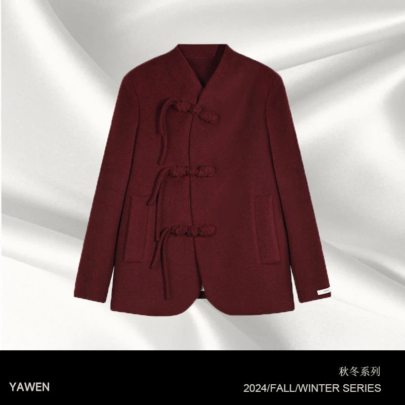 YM503国风新中式复古盘扣外套