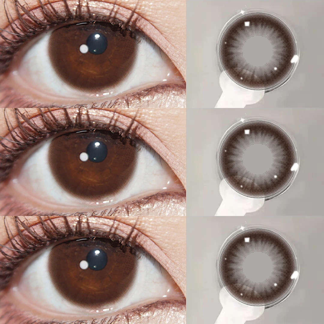 可可糖欧巴兰美瞳半年抛自然水润舒适棕色小直径隐形眼镜dp