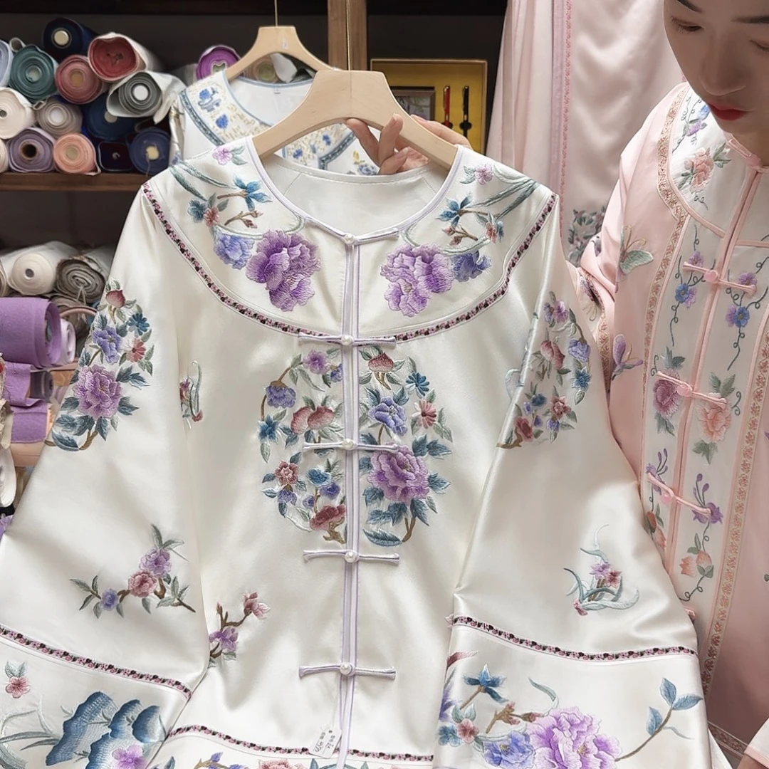 苏绣太太服14胸围110衣长64