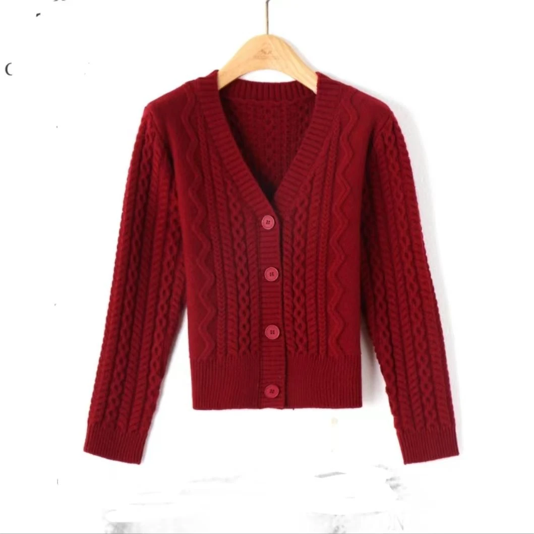 秋冬冬季绞花针织开衫毛针织衫外穿秋季毛衣开衫女