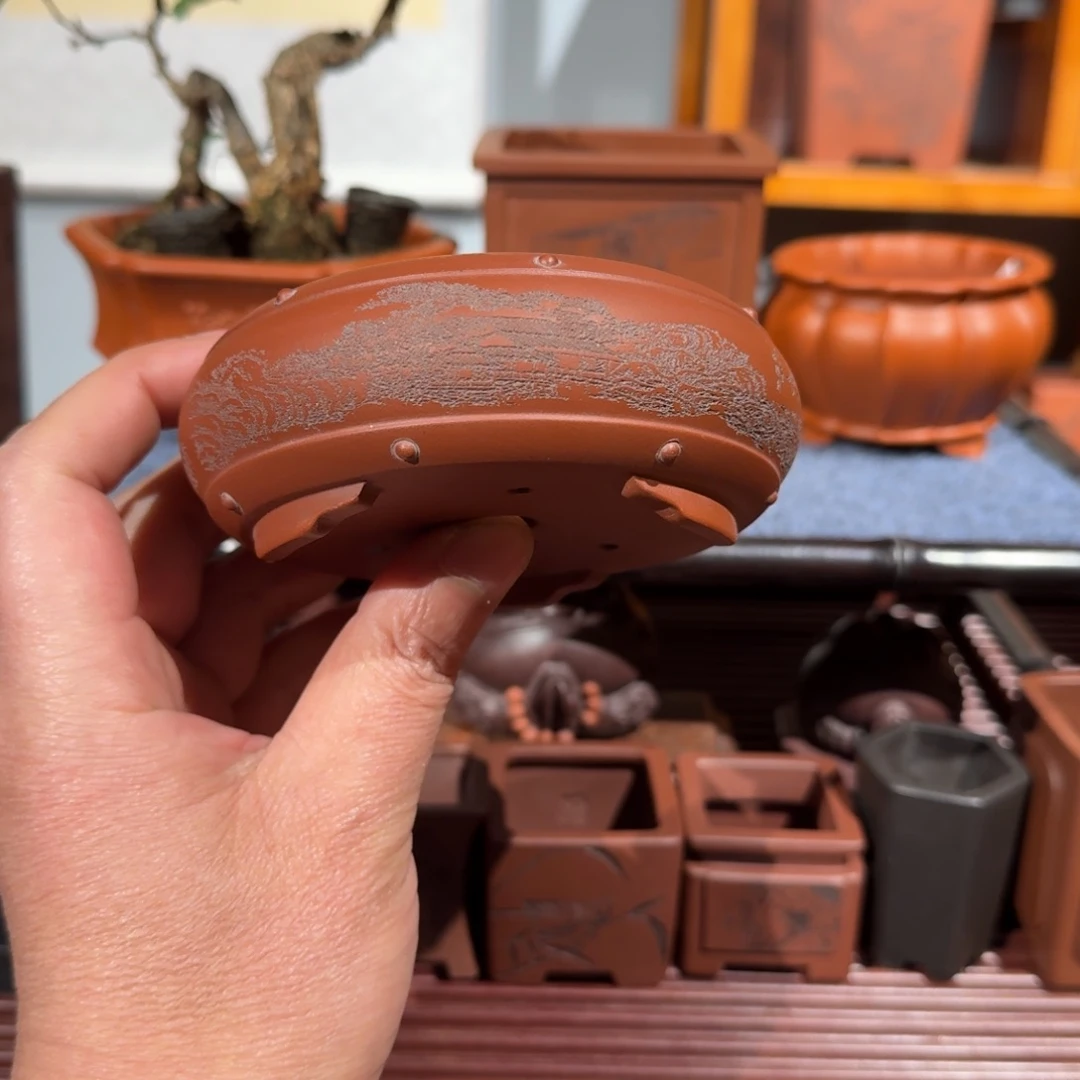 紫砂花盆原矿紫泥