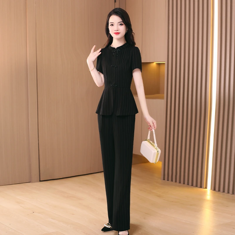 【两件套】19652梦晚秋季优雅气质时尚大气休闲收腰显瘦套裤-JHY