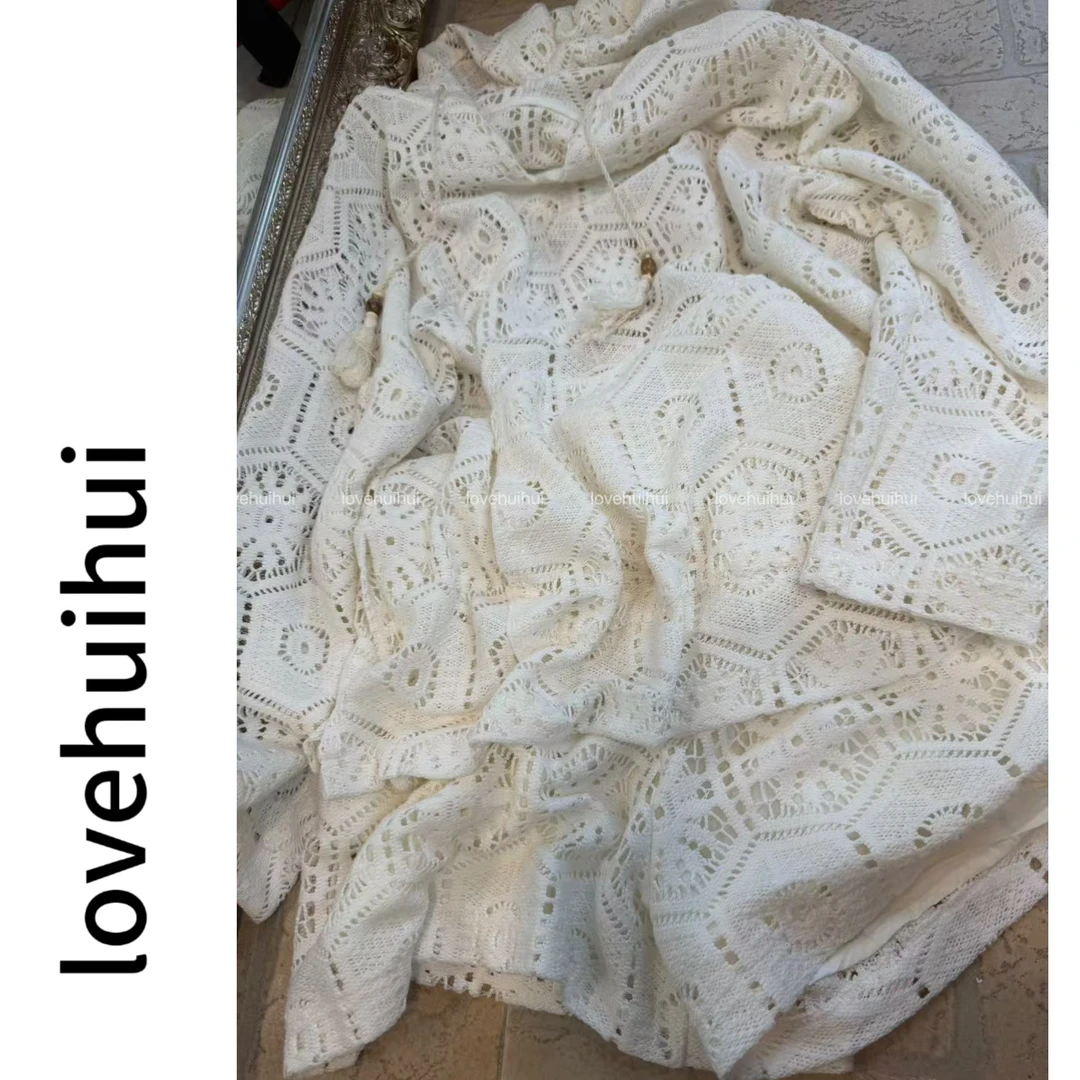 lovehuihui《林间秘境》镂空长袖时尚百搭套装