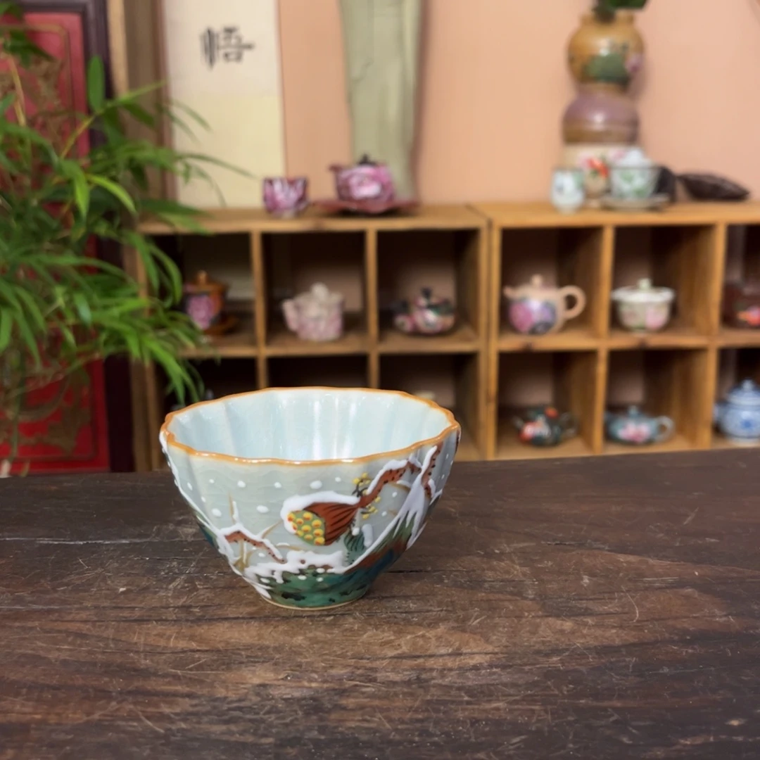 柴烧纯手工手绘陶瓷