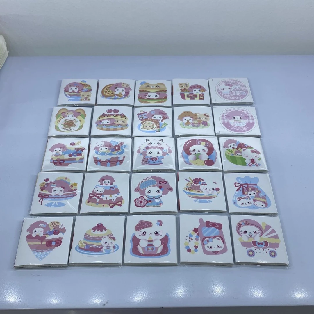 小羊文创5*5异形贴纸封口贴高颜值可爱猫咪手账文创礼品打包装饰