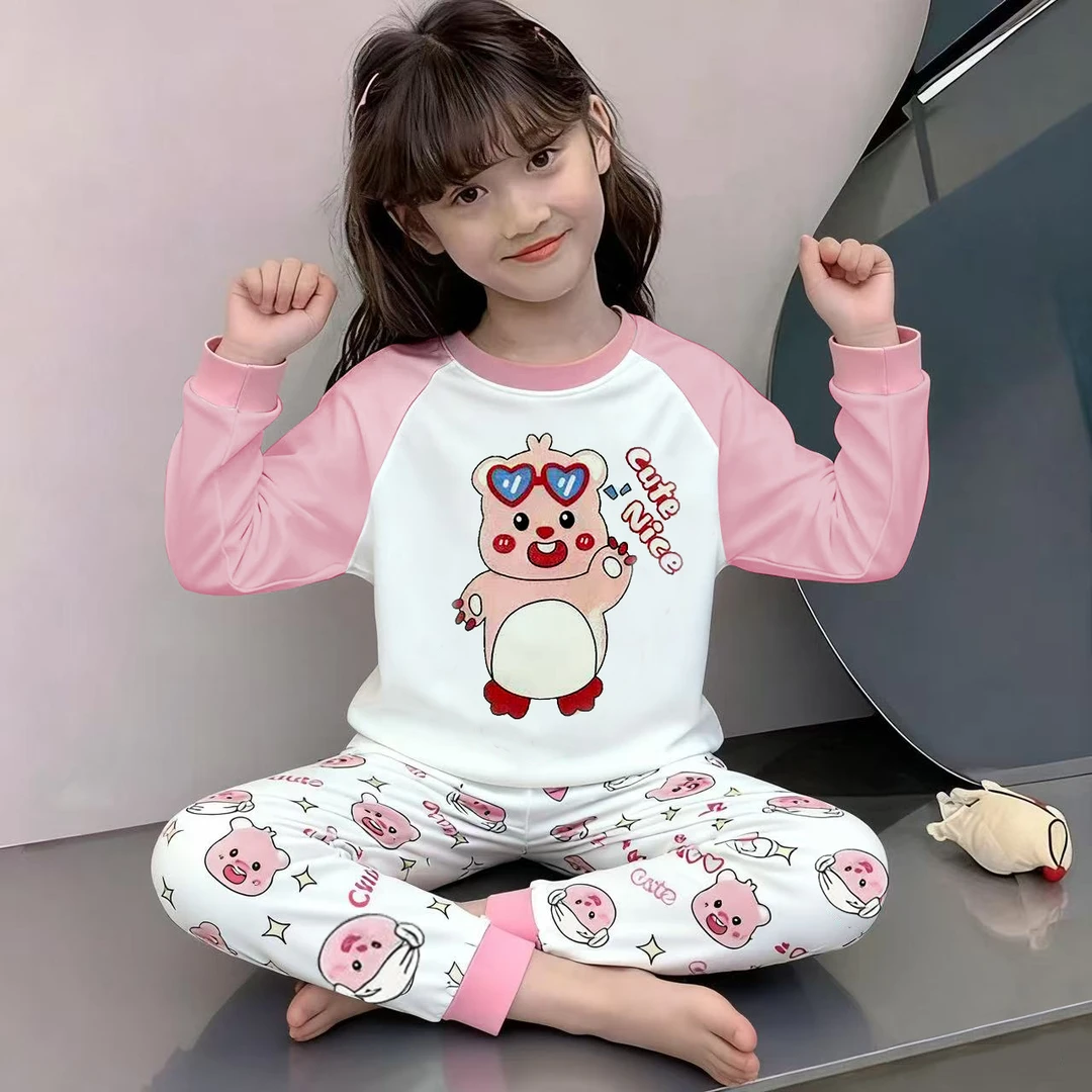 【思晨家】秋冬保暖内衣套装秋衣秋裤儿童睡衣中大童家居服两件套