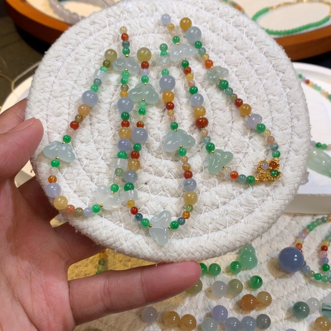 翡翠散珠彩虹小米蝴蝶款