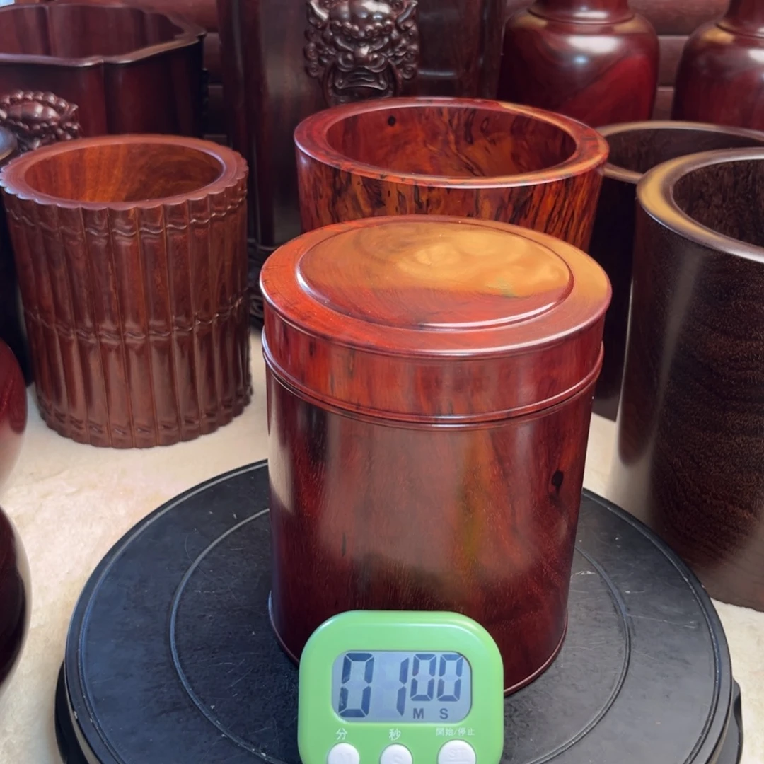檀香木小叶紫檀茶叶罐