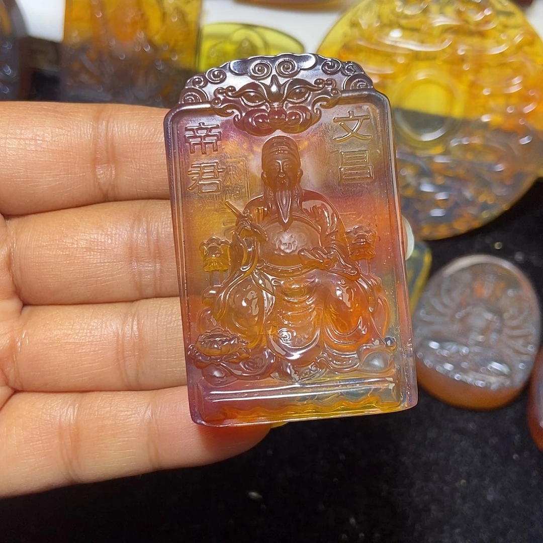 琥珀未镶嵌颈饰缅甸天然琥珀吊坠