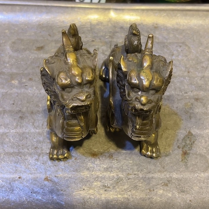 借***今黄铜摆件，文房工艺品摆件