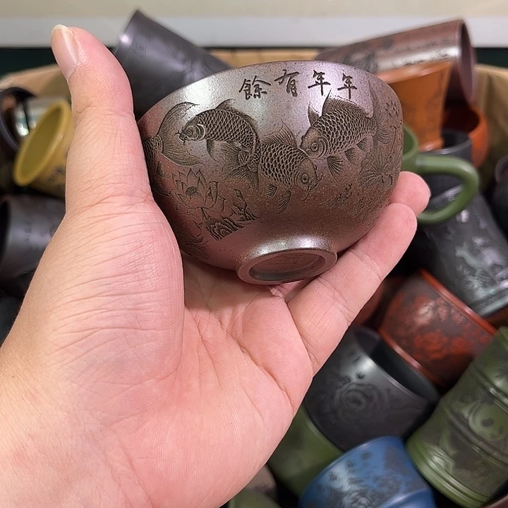 茶杯紫砂全手工紫砂主人杯
