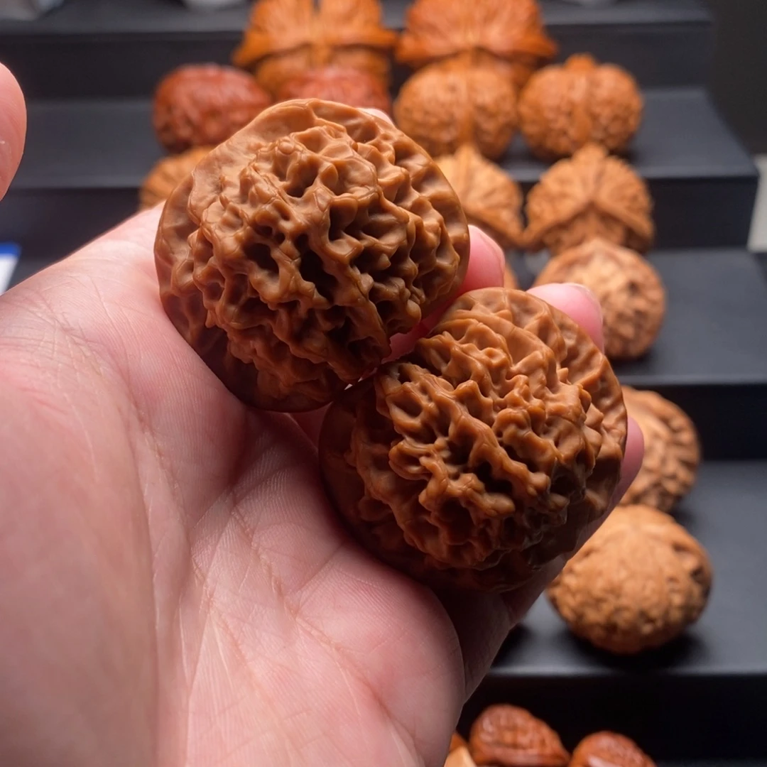 把件文玩核桃43尺秦闷狮子头