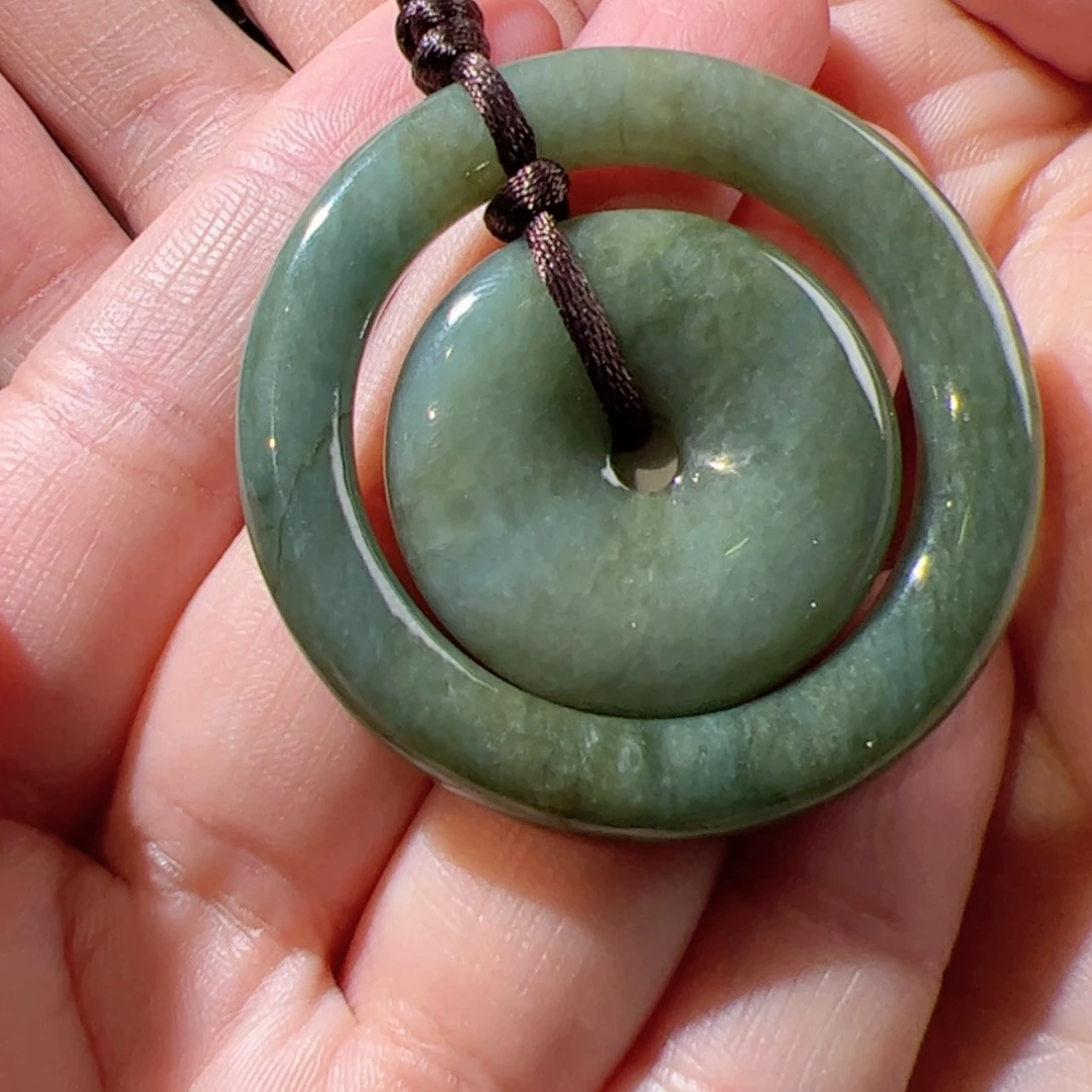 【闪购商品】翡翠颈饰未镶嵌母子平安扣