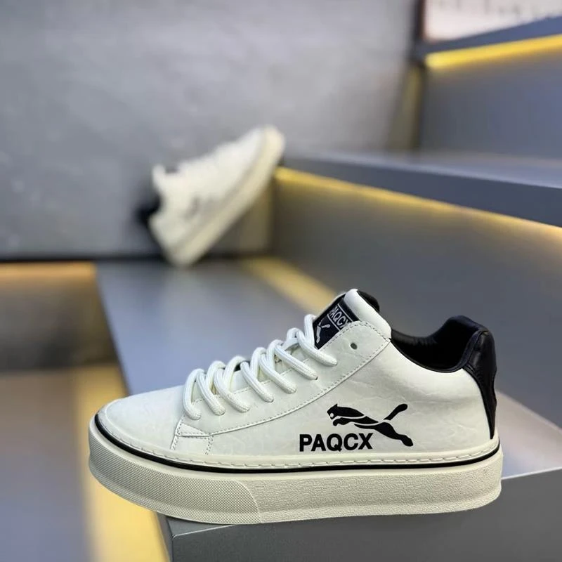 【香港& WOH 官方正品】男鞋2025秋冬款时尚百搭厚底低帮板鞋真皮系