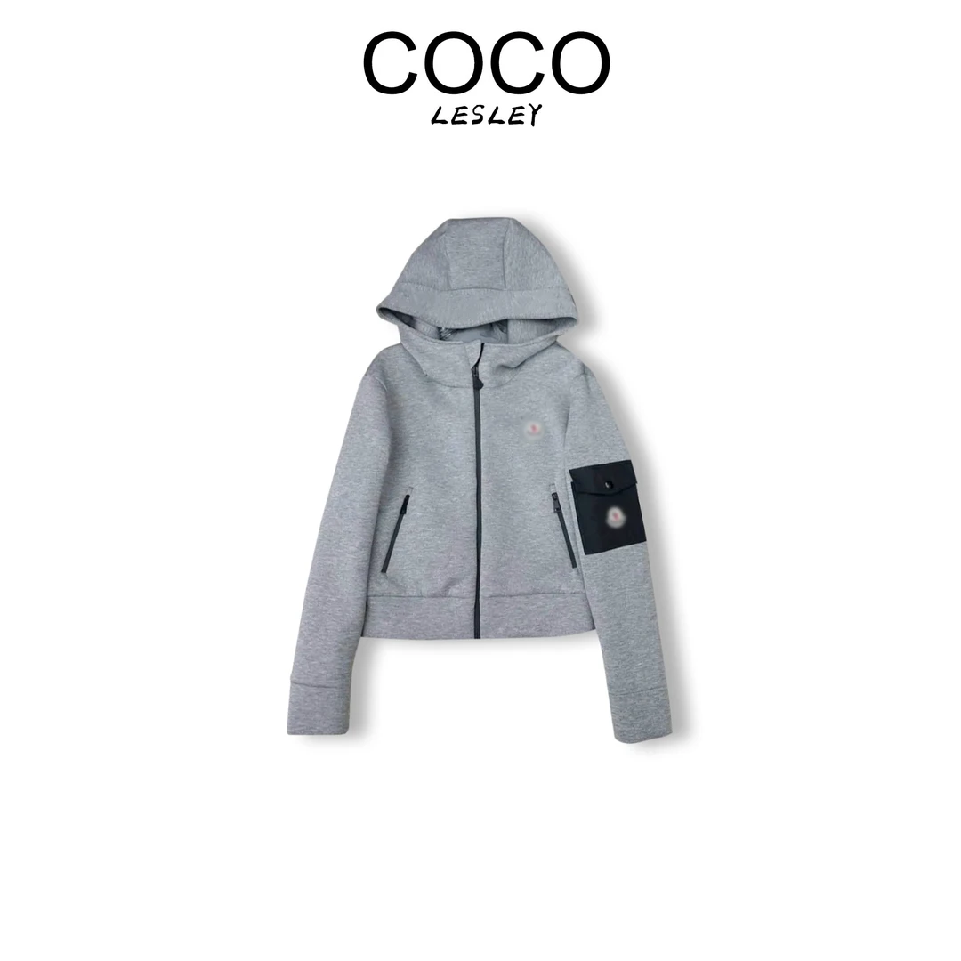 COCO LESLEY 简约时尚连帽拉链宽松显瘦外套 2568535