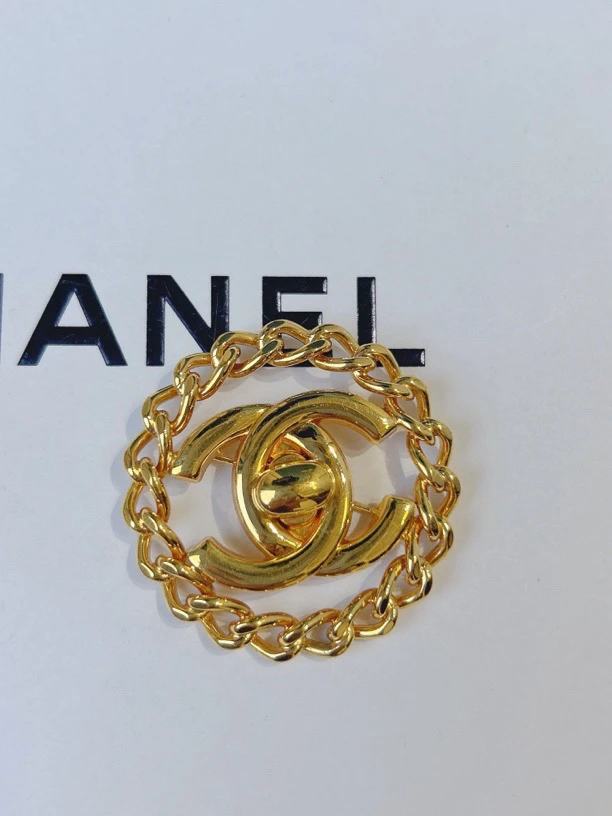 95新 Chanel/香奈儿 Chanel vintage香奈儿中古书包扣胸针