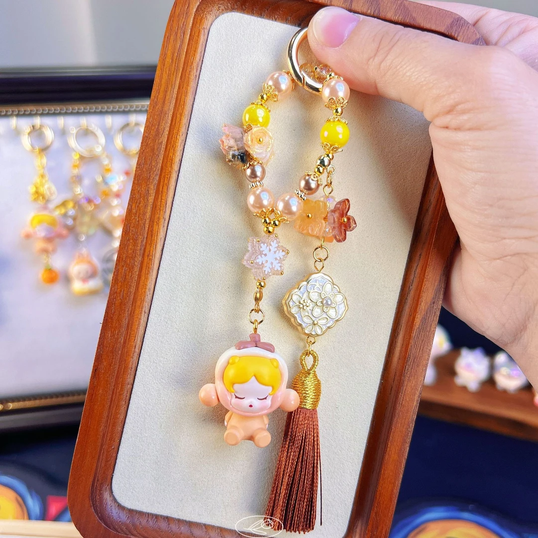 泡泡玛特萌粒手机链提溜包挂