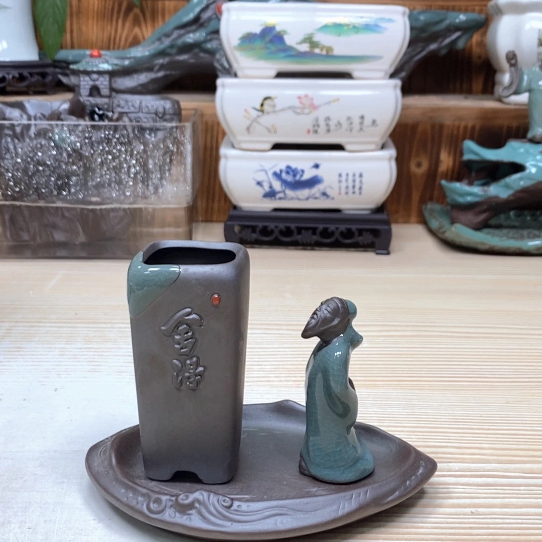 紫砂花盆陶瓷艺术花盆陶瓷