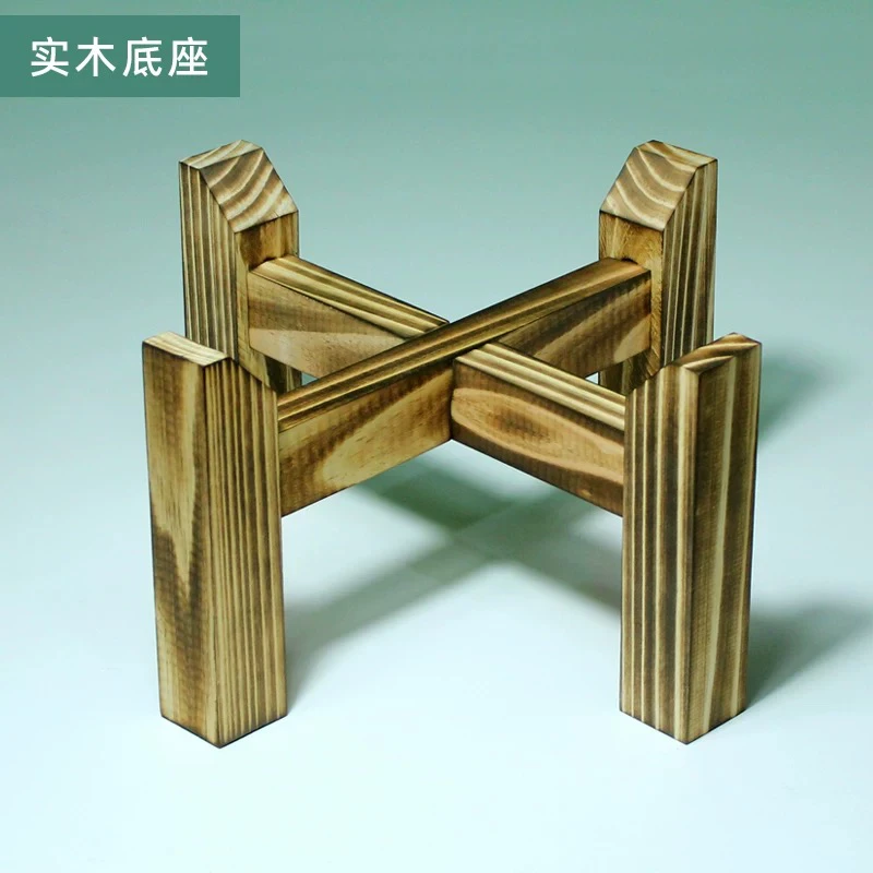 陶瓷缸配套底座实木底座