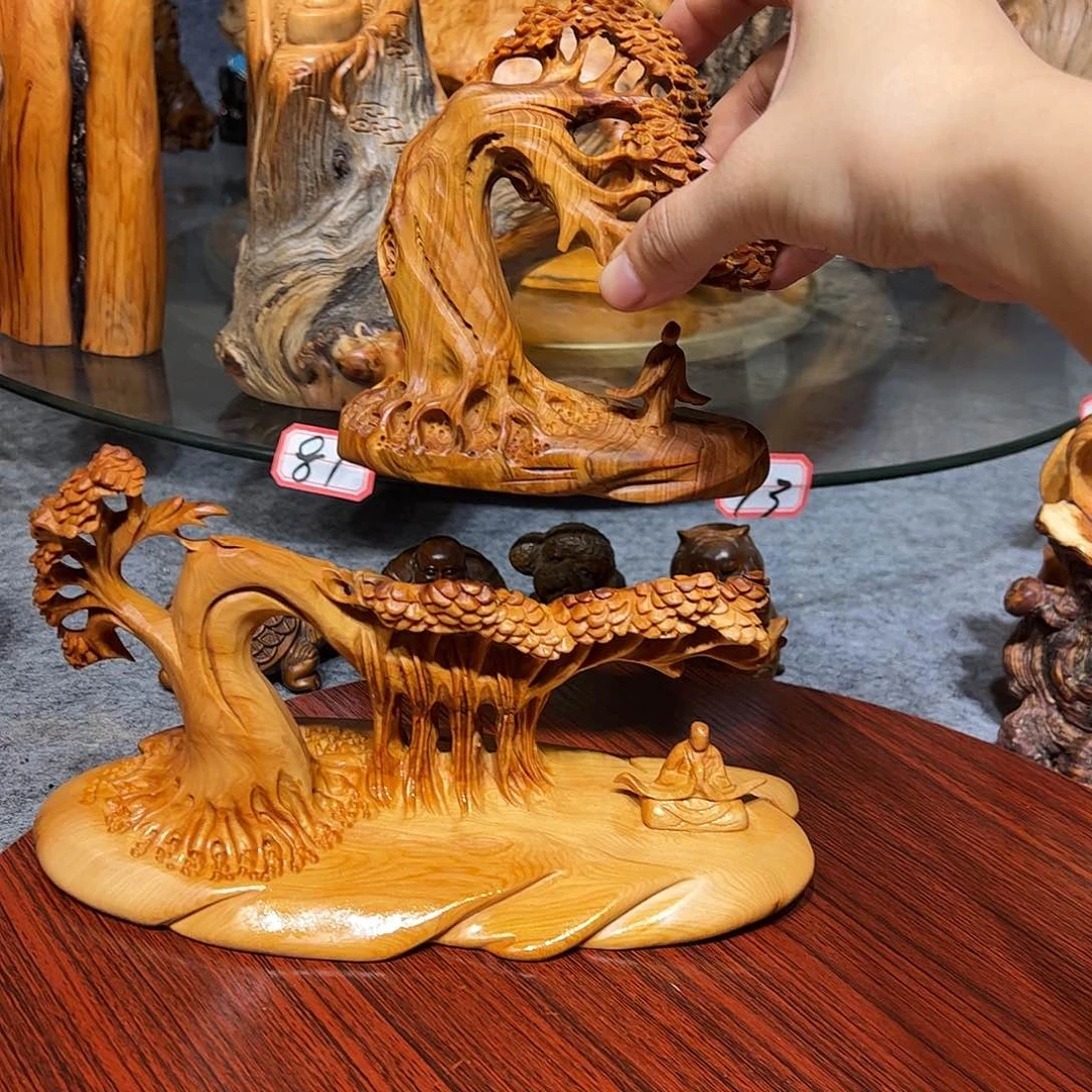 柏木。*崖柏木手把件摆件
