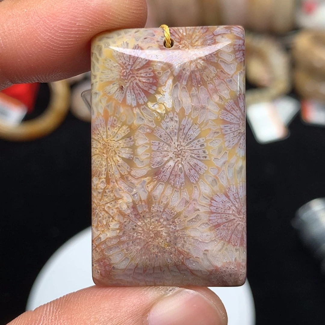 【闪购商品】硅化珊瑚（珊瑚玉）手镯未镶嵌细闪紫大花！精品