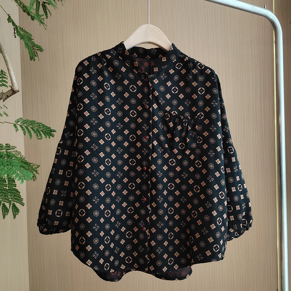 【果缎梅姐专属】国风新款桑蚕丝衬衫 MCYJ-10001D