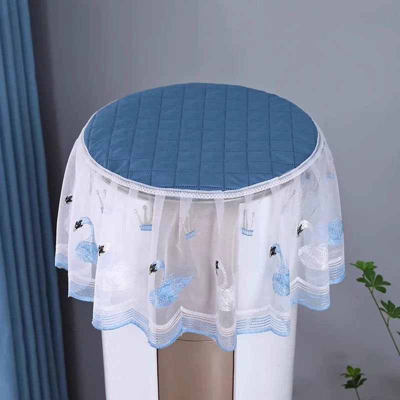 家用圆形空调防尘罩机顶罩圆柱形立式空调盖布美的海尔通用型简约