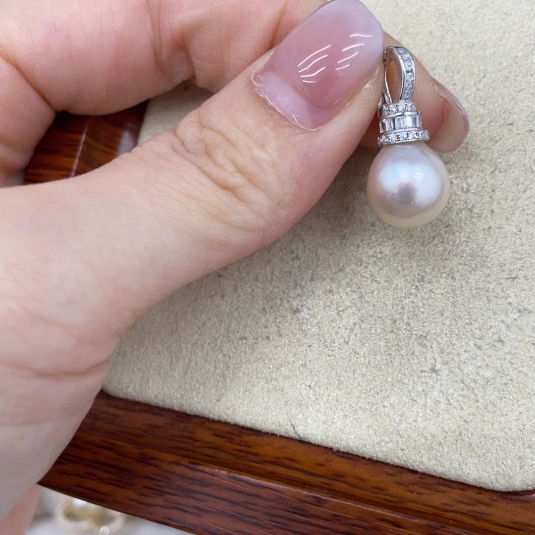 颈饰银S925镶嵌海水珍珠