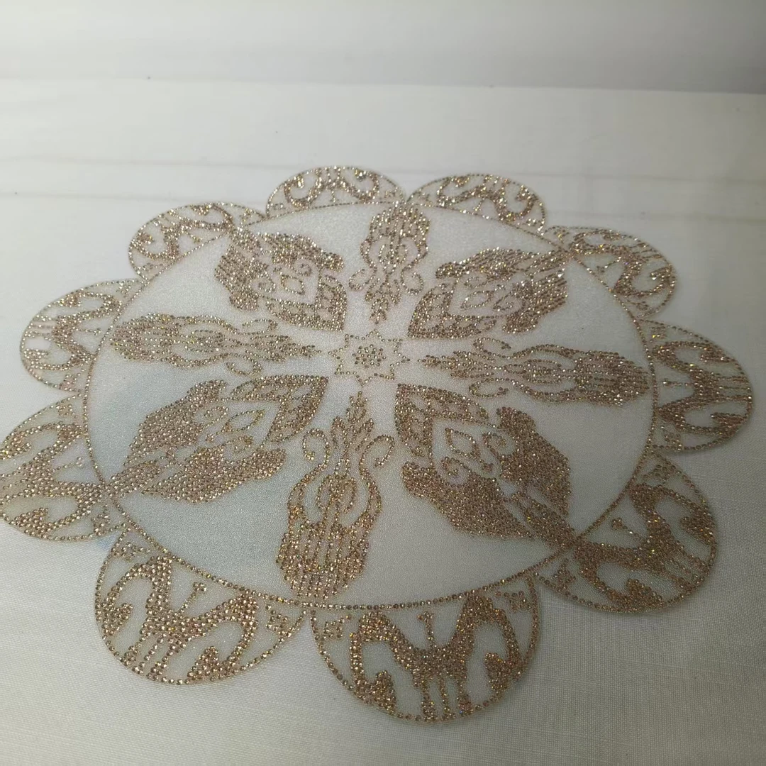 【新疆包邮】taglik 1件 亮钻圆形隔热餐垫家用网红高档简约防滑