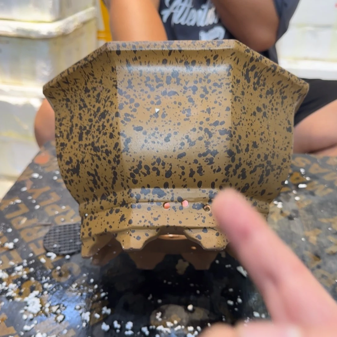 紫砂花盆瑕疵是我