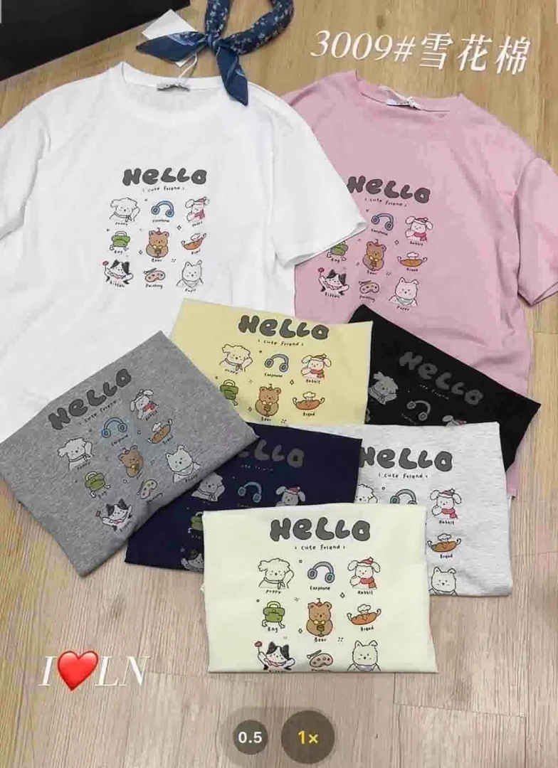 3009雪花棉T恤短袖