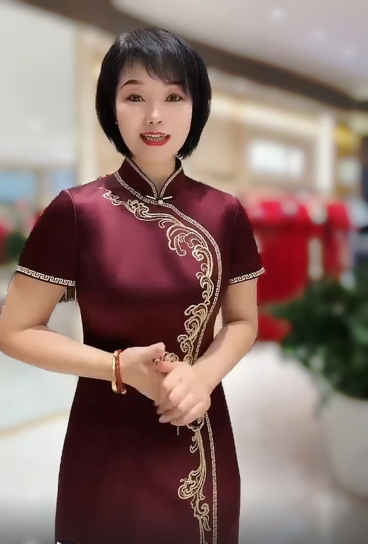 170275朱紫褕喜婆婆喜妈妈订婚宴旗袍中式婚宴礼服敬酒服日常旗袍