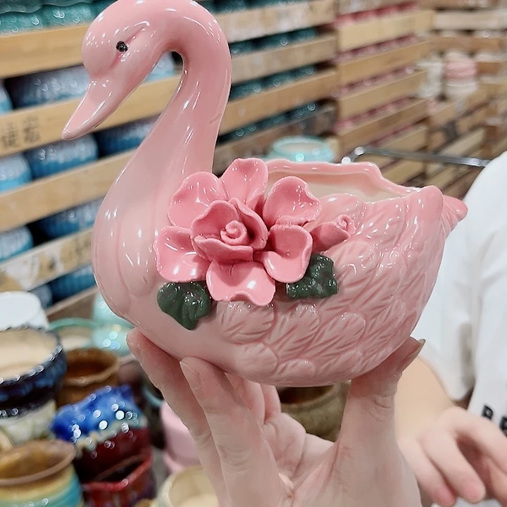 有孔.凑单10元陶瓷花盆发货！