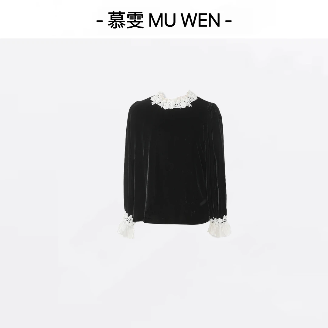 【出尘】新中式早秋国风手工花朵优雅气质上衣251466621