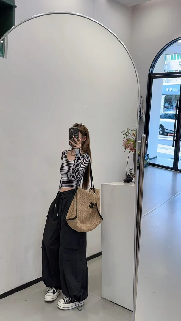 简衣 早秋黑色百搭时尚休闲裤5116