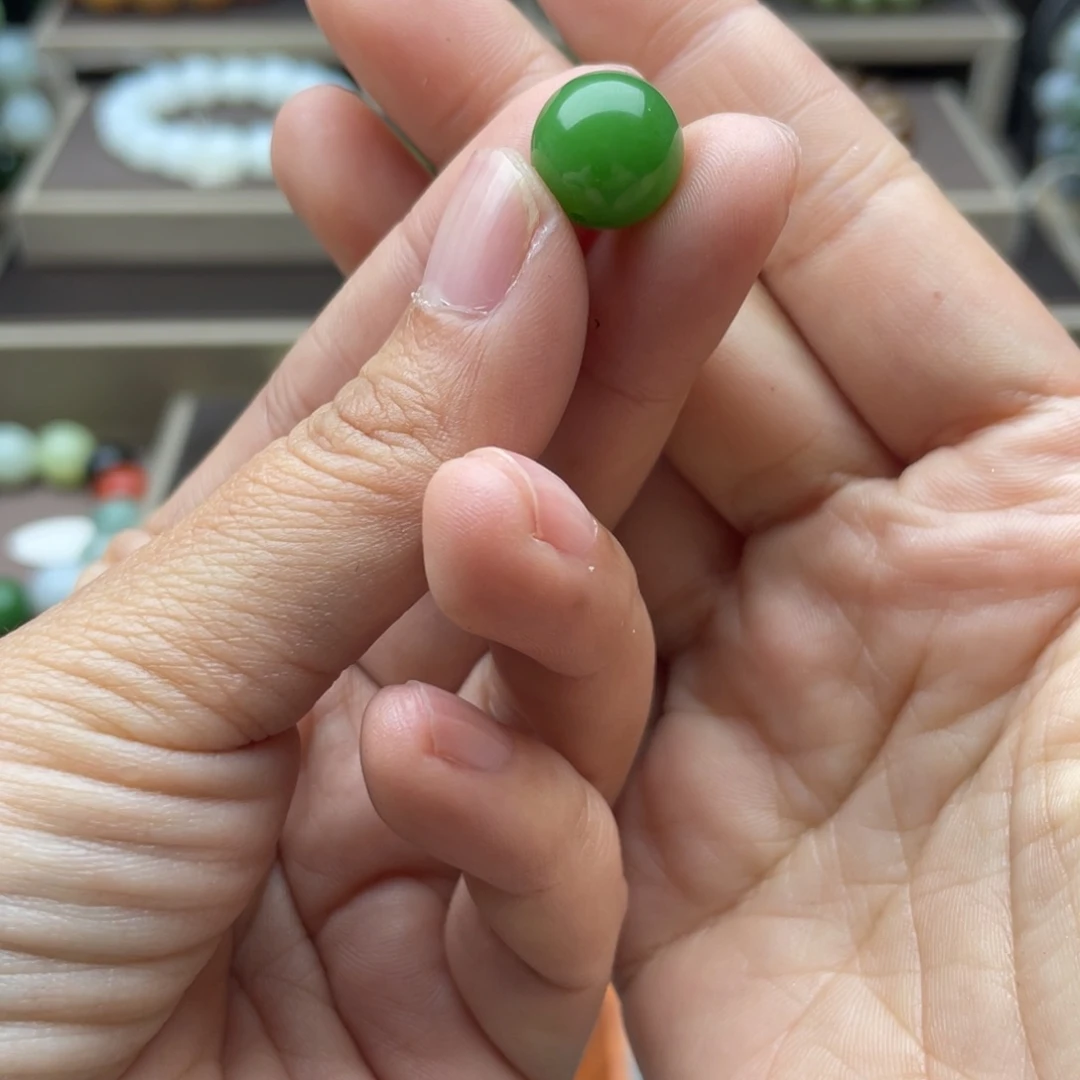 和田玉未镶嵌手链12碧玉阳绿