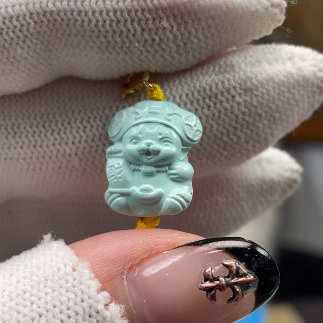 绿松石未镶嵌挂件