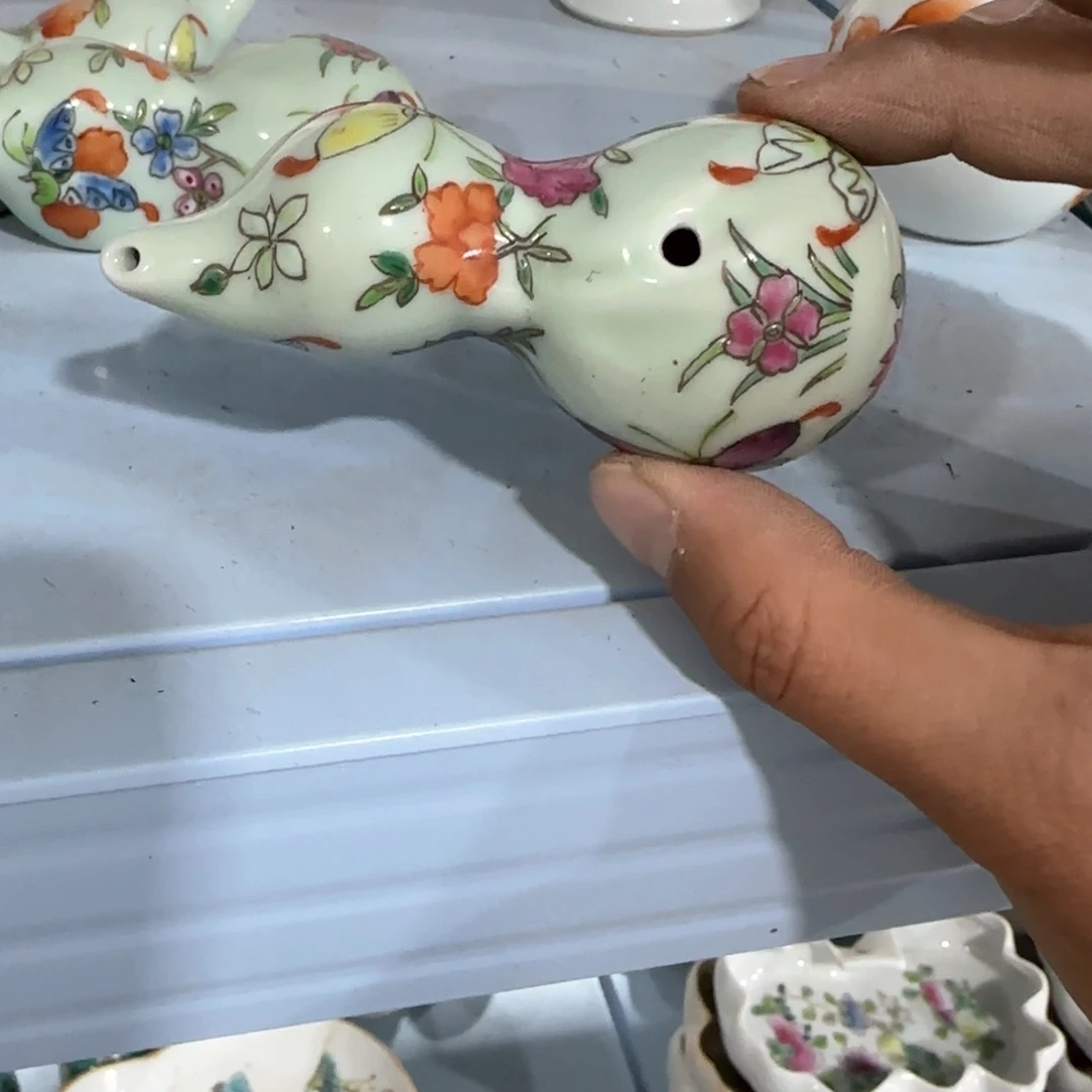 瓷片摆件手绘瓷器处理