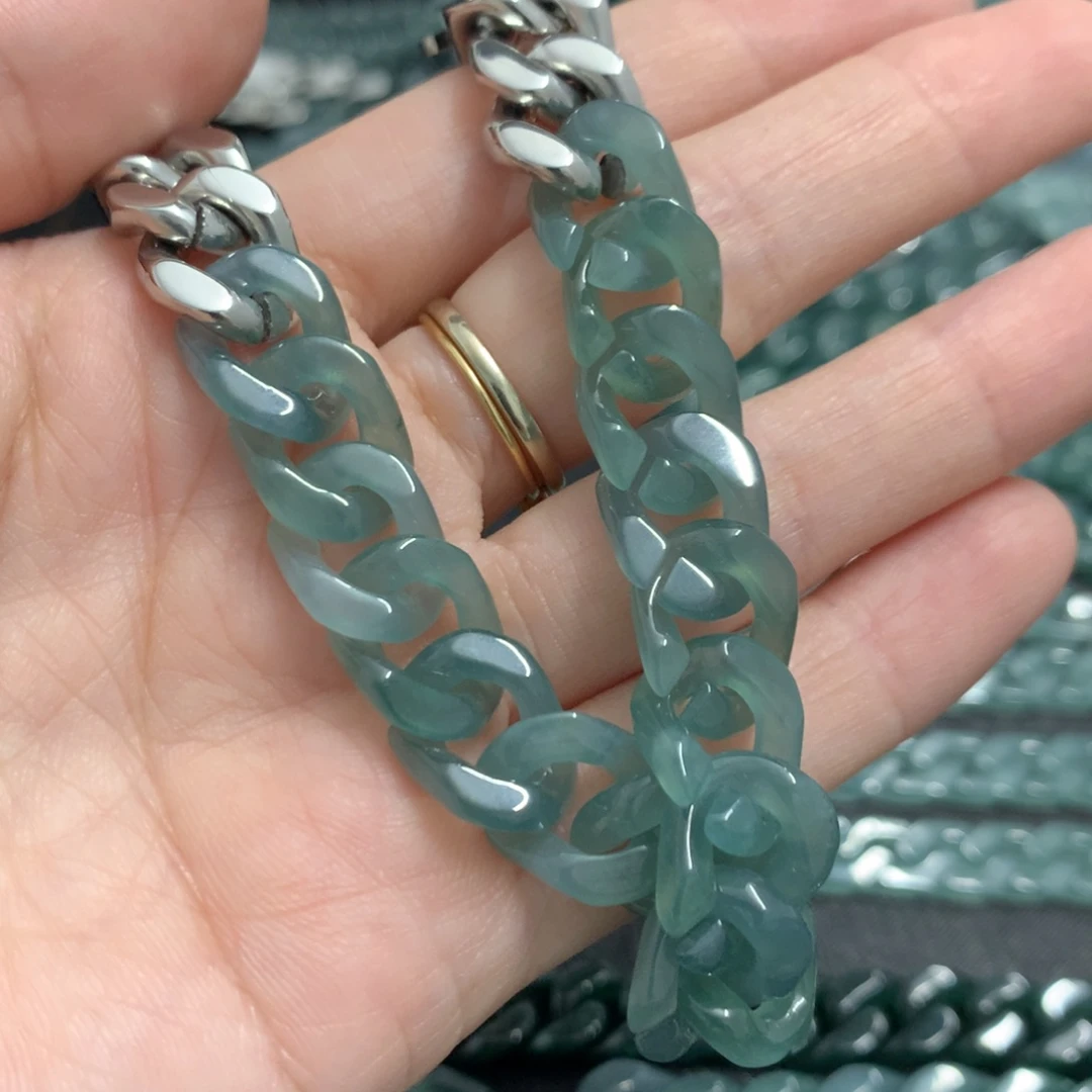 多***进裸石翡翠翡翠手链222