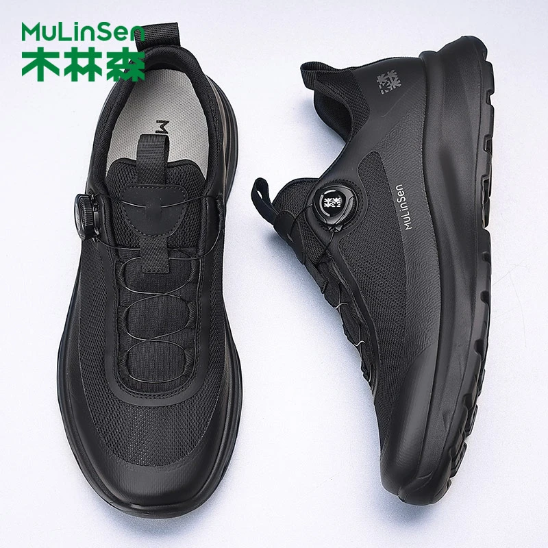 木林森新款男士鞋子夏季透气软底网面运动鞋潮流百搭轻便休闲鞋男