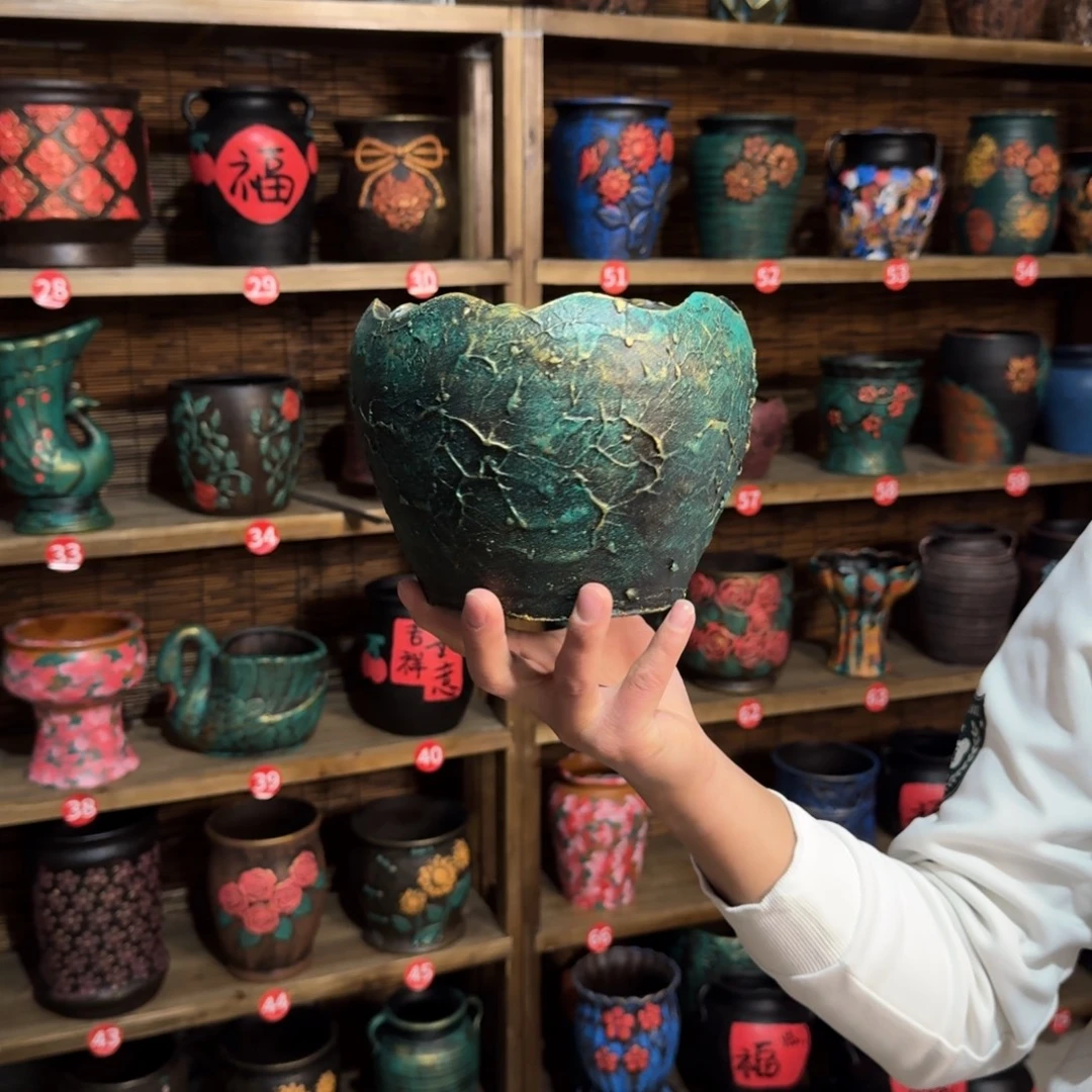 带孔高端浮雕花盆炸炸炸炸