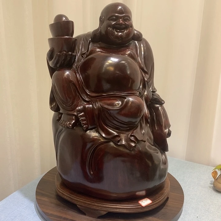 贡木%*紫檀弥勒美术工艺品
