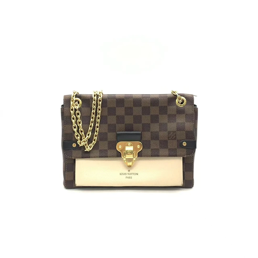 95新 LouisVuitton/路易威登 【安则专属】米色小号vavin链条包