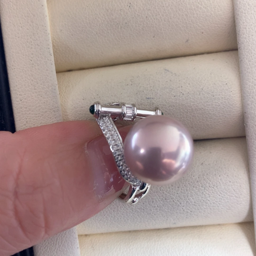淡水珍珠戒指银S925镶嵌