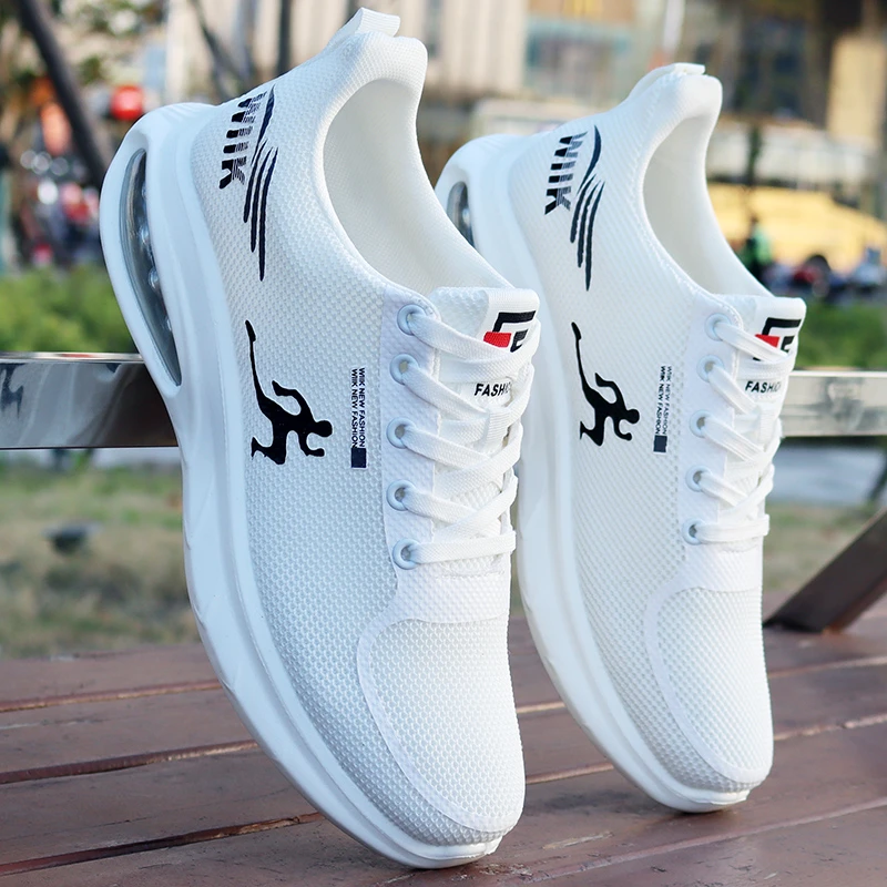 2025新款夏季网面透气气垫运动鞋男士休闲鞋潮流百搭跑步潮鞋子男
