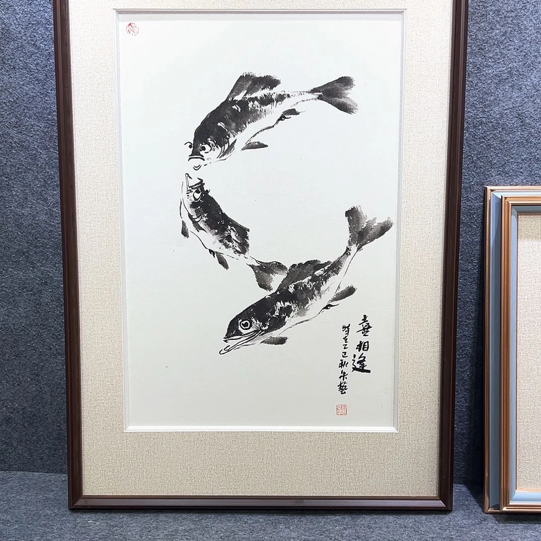 国画知鱼之乐纯手绘