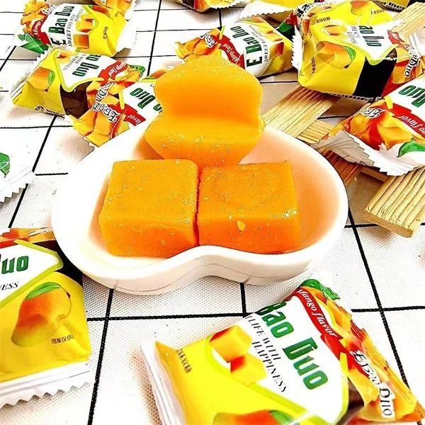 则成俄罗斯委托国产芒果味软糕糖果小方块喜糖休闲零食500g