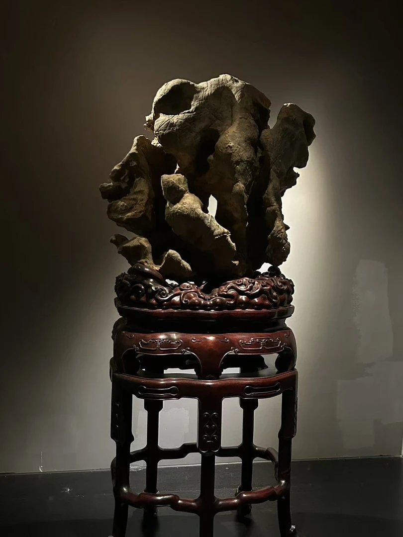 天然灵璧奇石灵璧石奇石天然摆件茶盘