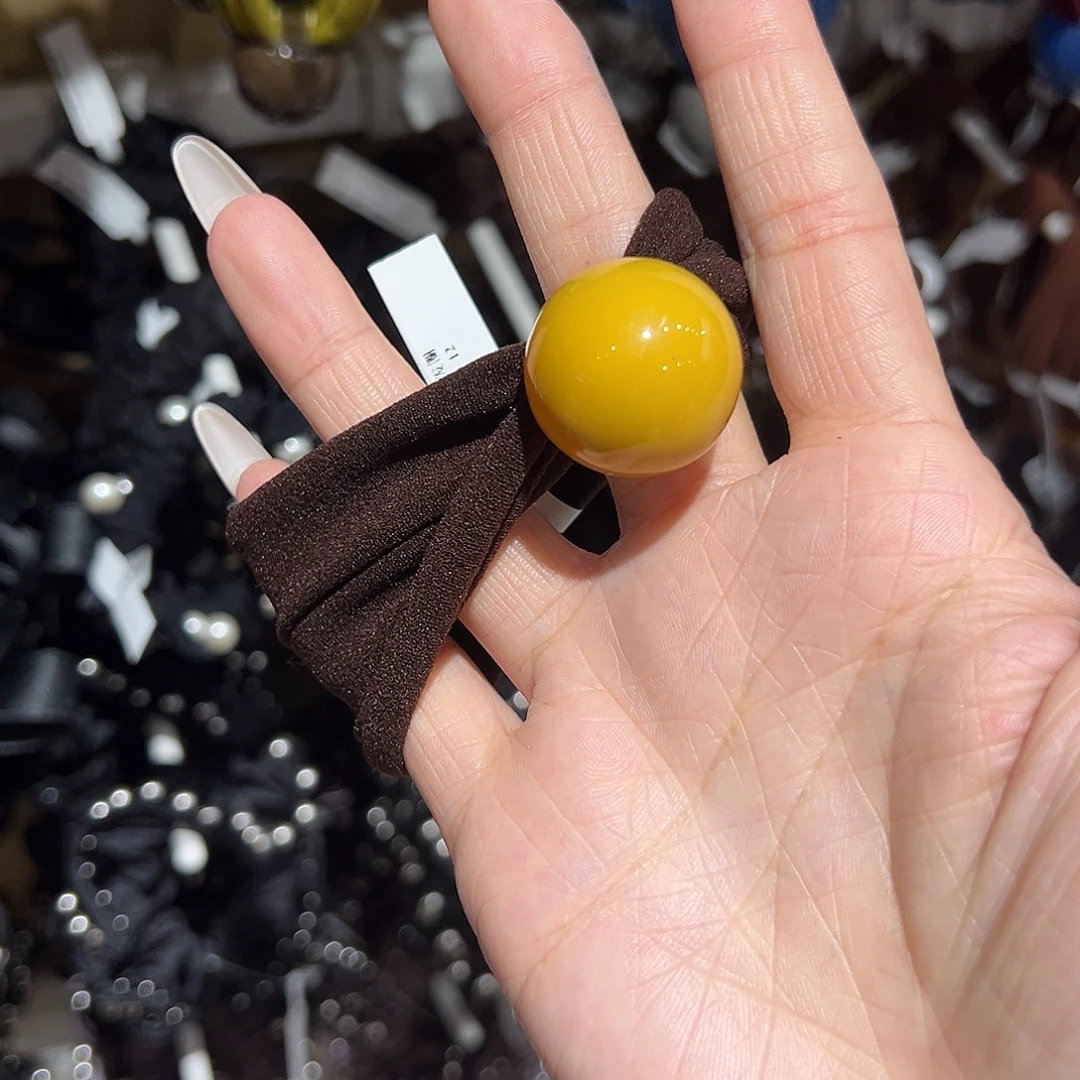 非金属布艺黄豆子发绳