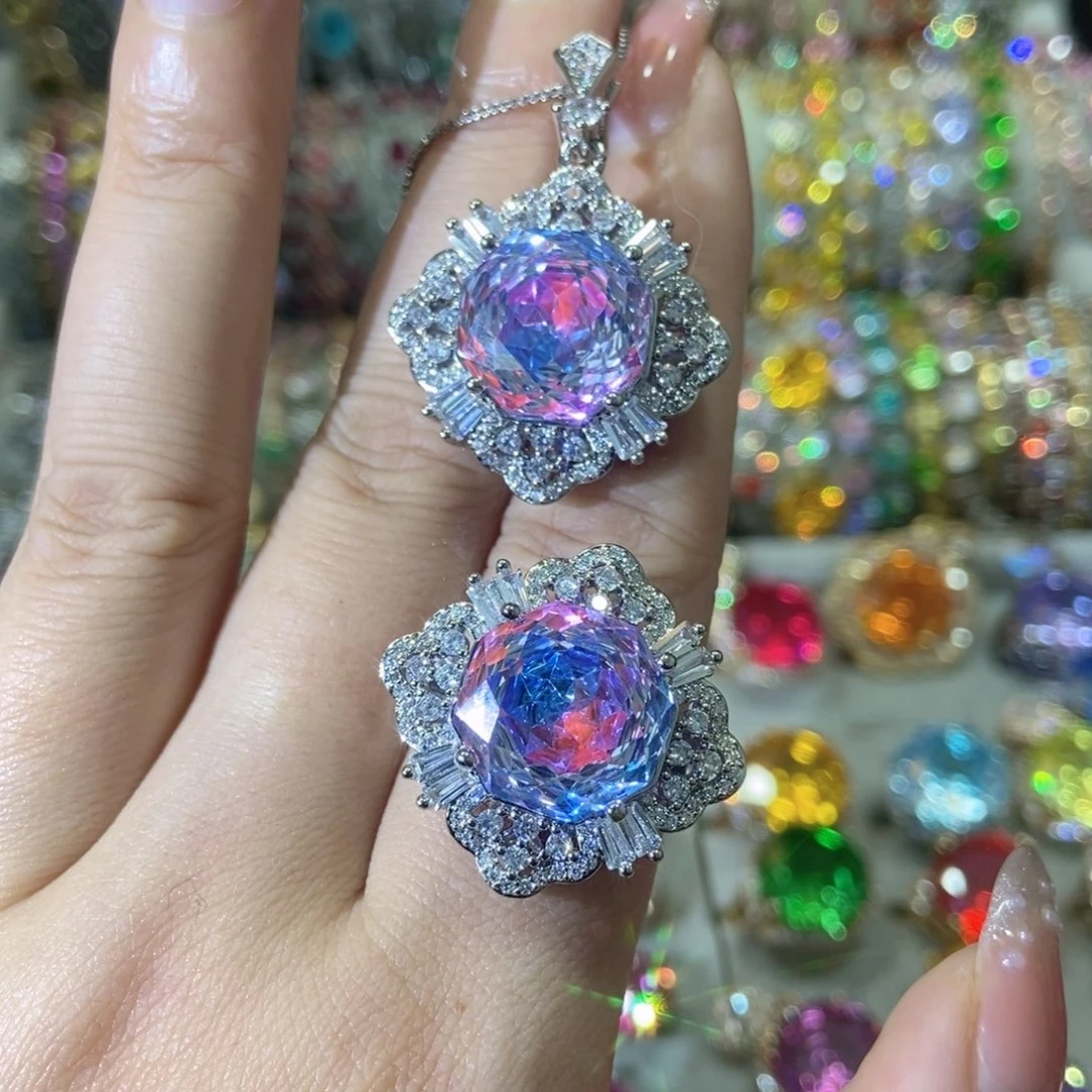6锆石（处理）戒指吊坠